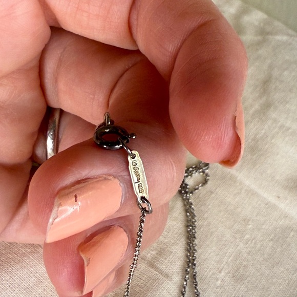 TIFFANY & CO- Rare Frank Gehry Orchid Drop Necklace .925 Sterling Silver - Picture 9 of 10